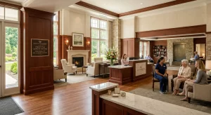 What to Look for in a 5-Star Facility- The 2026 Quality Standards - Wilton Meadows Luxury interior of a top-rated skilled nursing facility in Fairfield County, representing 2026 quality standards.